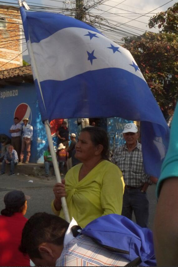 Protesters at a road blockade in Ocotepeque Honduras